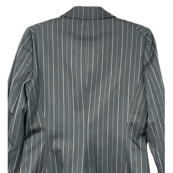 Tahari Womens Blazer Jacket Black White Pinstripe Tailored Clarissa sz 8 Office - Picture 5 of 8
